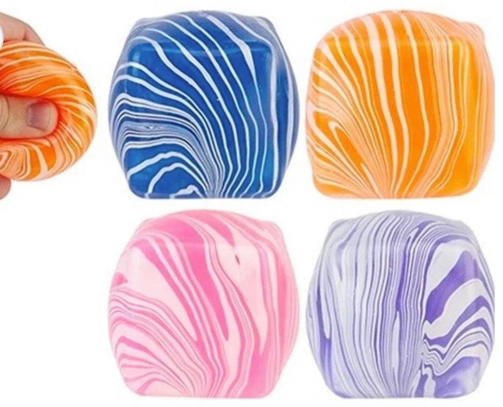 Marble squishy cubes