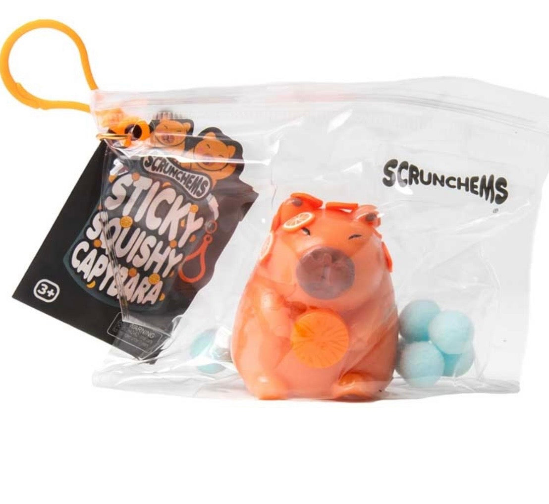Sticky Squishy Capybara- Scrunchems