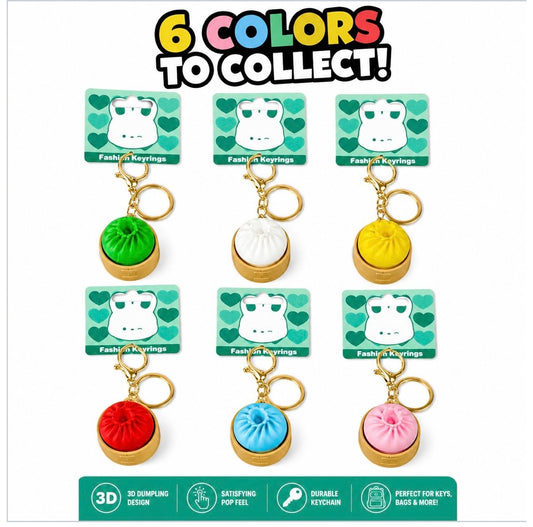 3D dumpling fidget keyring
