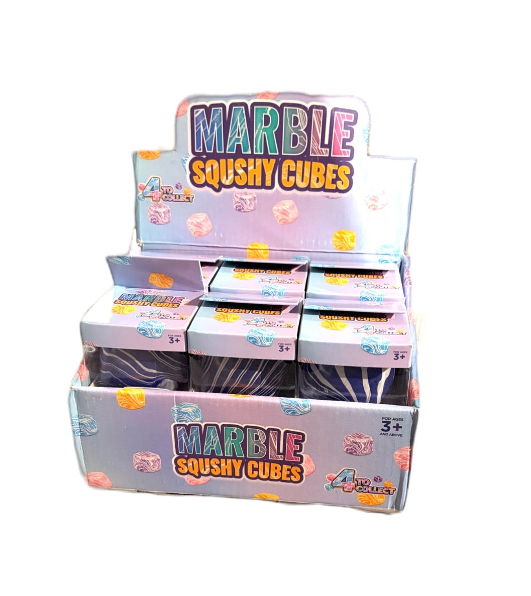 Marble squishy cubes
